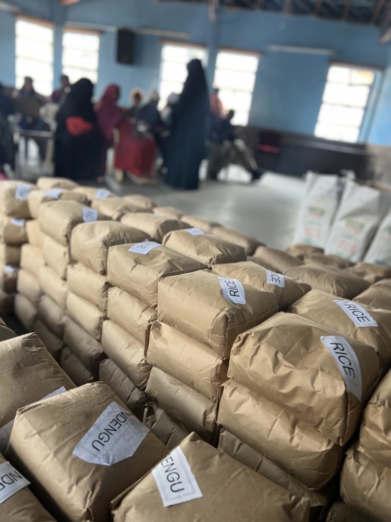bags of rice and other food