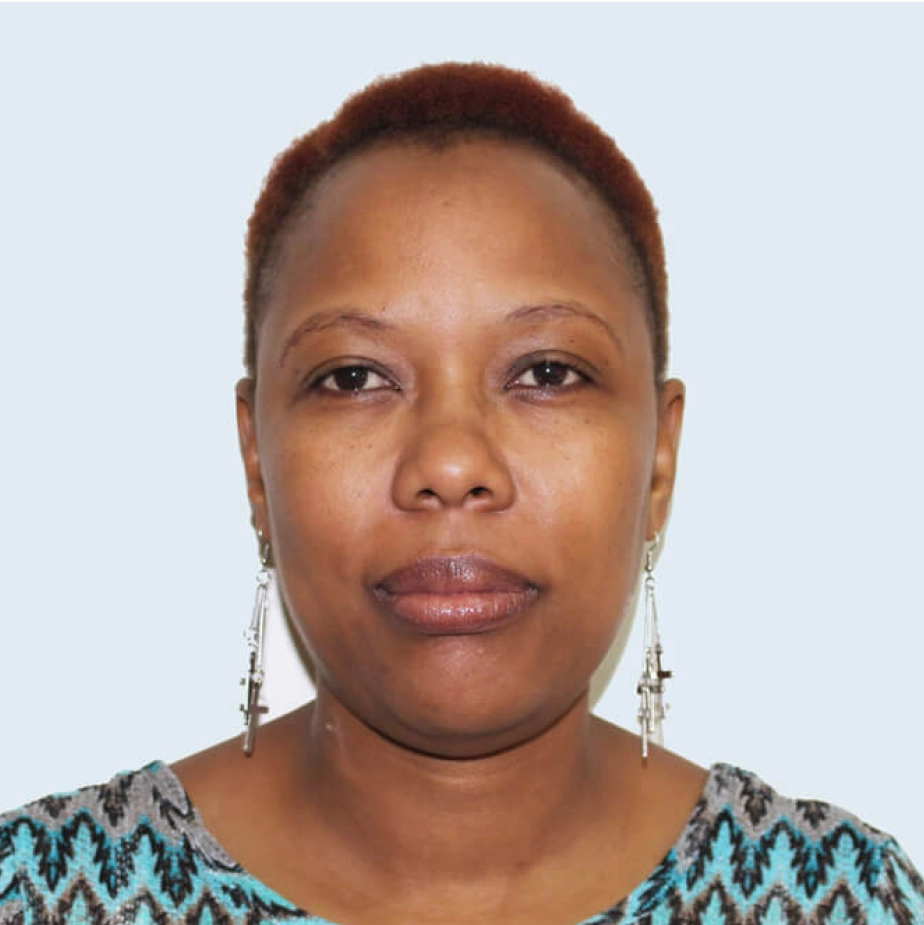 woman with cross earrings