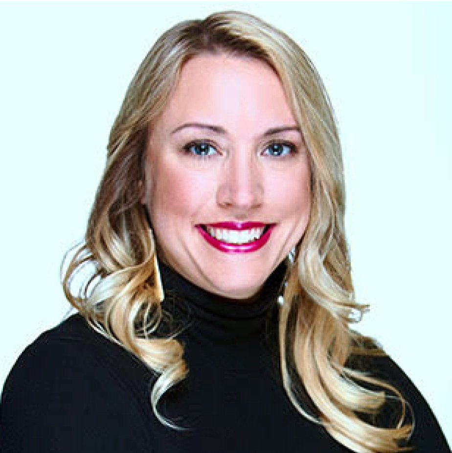 woman with red lipstick smiling